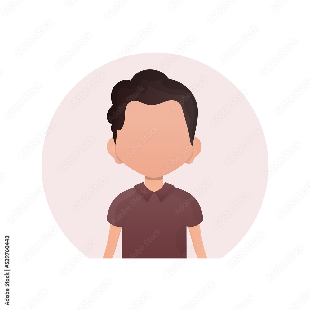 Avatar of a cute preschool boy. in cartoon style. Avatar of a cute preschool boy. in cartoon style.