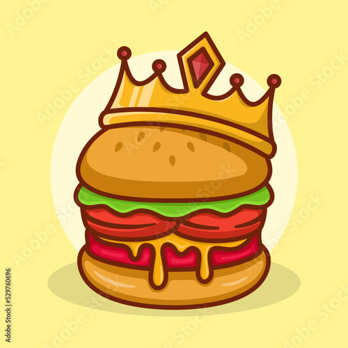 Burger King Cute Illustration Logo