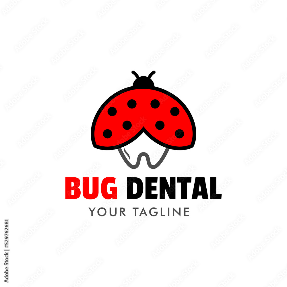 Fototapeta premium Illustration vector graphic of Bug Dental fit for bussiness, clinic, dental care etc.