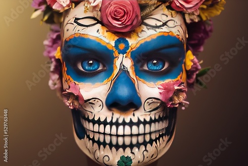 Calavera Sugar Skull Dia de Los Muertos