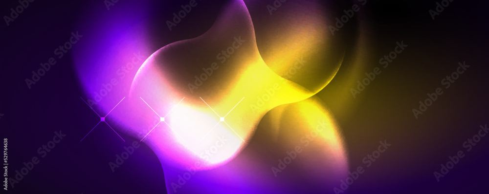 Neon glowing waves, magic energy space light concept, abstract background wallpaper design Neon glowing waves, magic energy space light concept, abstract background wallpaper design