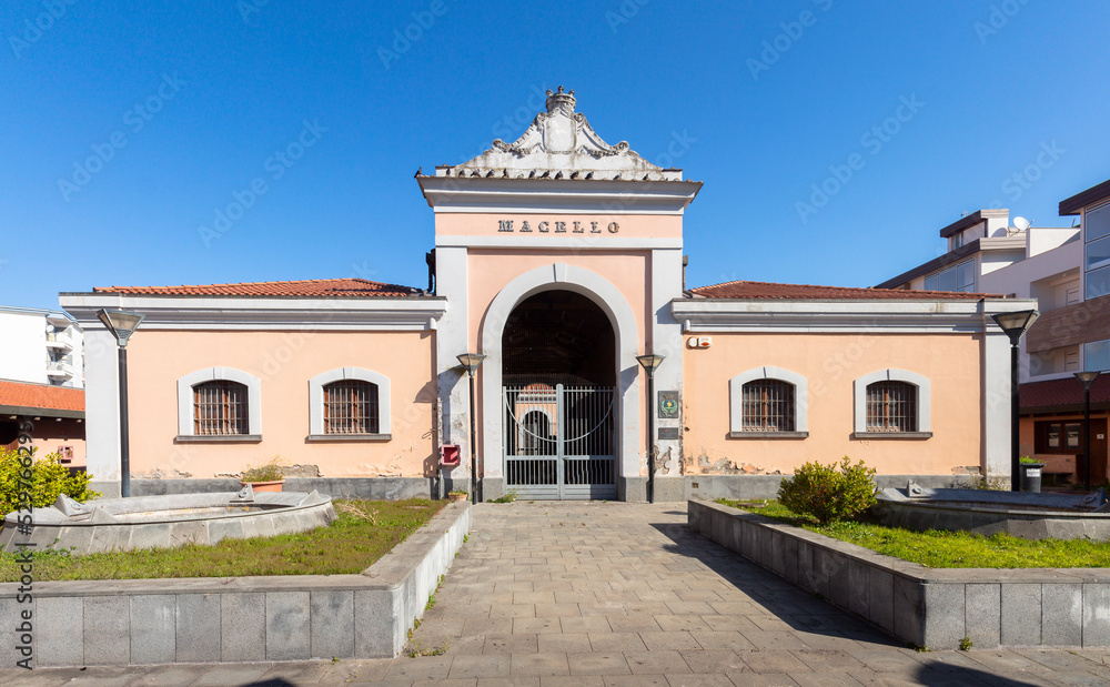 Aversa March 23, 2021, slaughterhouse historic building Aversa March 23, 2021, slaughterhouse historic building