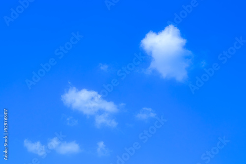 blue sky with clouds closeup