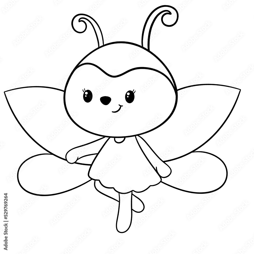 Cute ladybug outline 