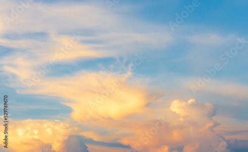 Colorful evening sky sunset clouds amazing nature background and peaceful sunset