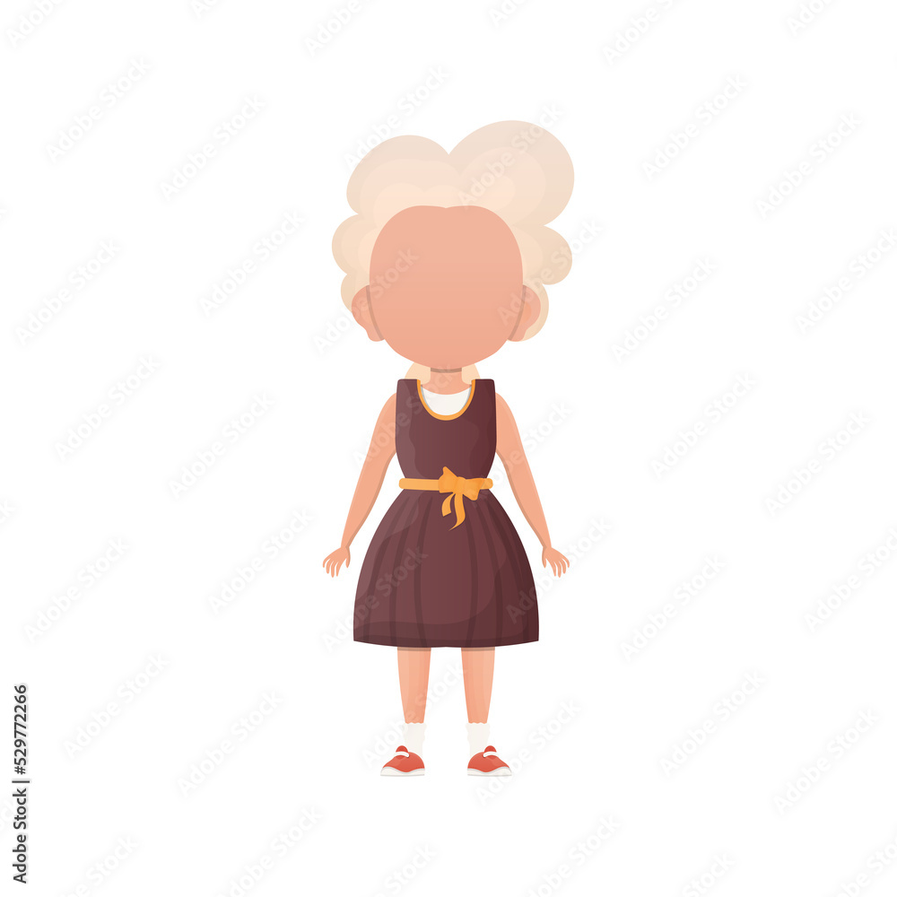 Cute girl in full growth. Previous illustration. Cute girl in full growth. Previous illustration.
