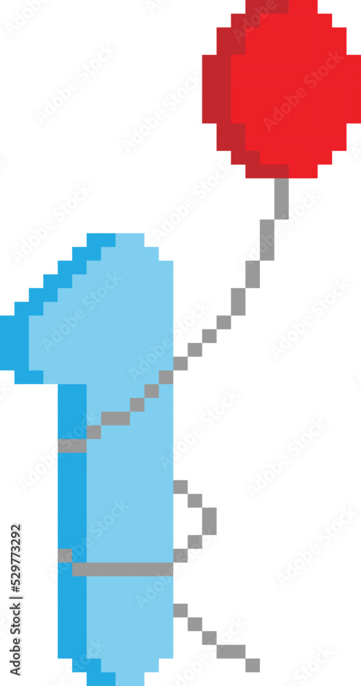 Fototapeta premium Birthday number for party , card , events, decoration ,etc. birthday number pixel vector illustration.
