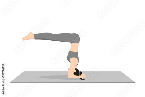 Upward Facing Staff Pose, Urdhva Dandasana, Ardha Sirsasana, Half Headstand Pose