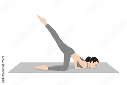 One Legged Eight Limbed Pose, Eka Pada Ashtangasana