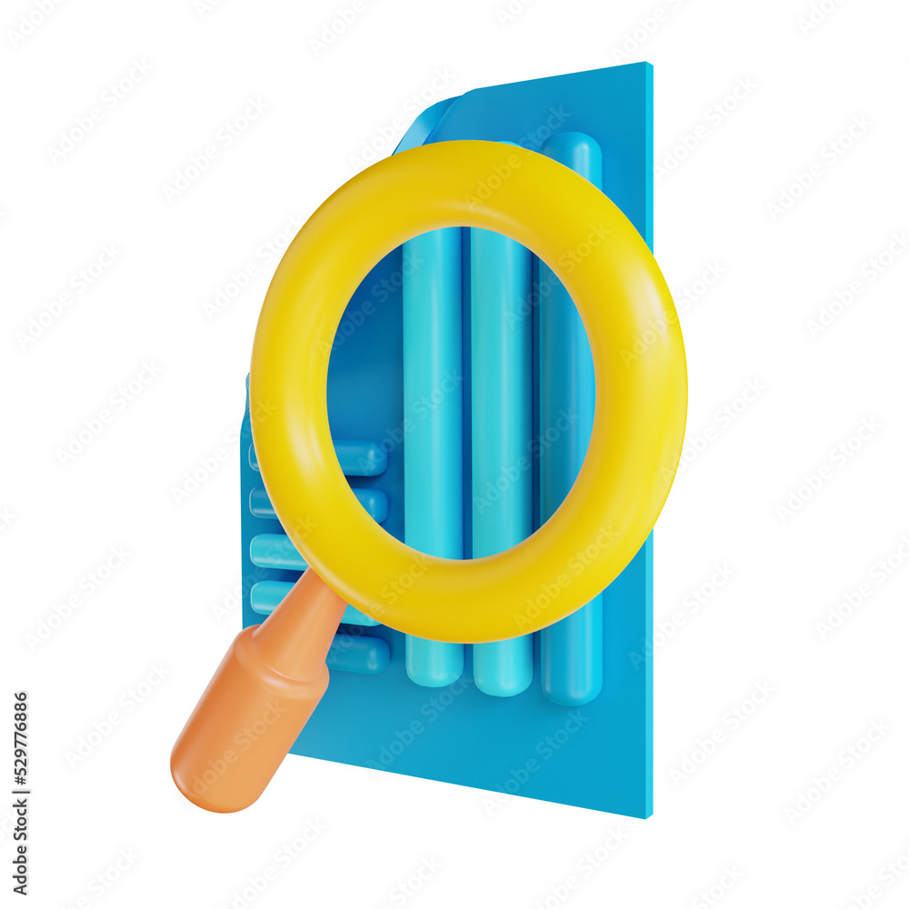3D illustration analytic document chart suitable for marketing 3D illustration analytic document chart suitable for marketing