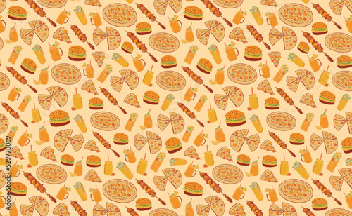 Fast food illustrations pattern