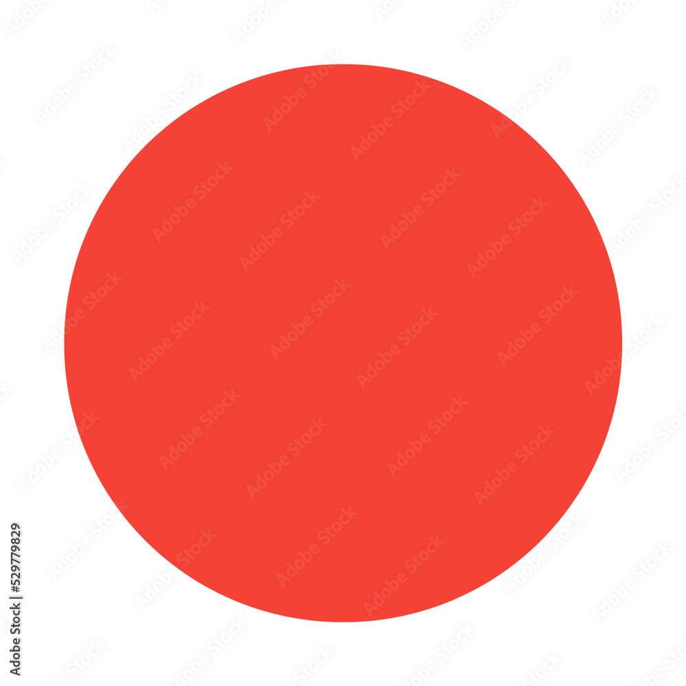 red round button with reflection