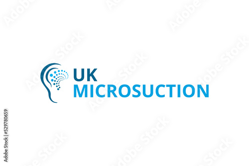 Vector graphic of modern ear aid technology hearing  logo design with business card