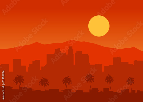 Los Angeles mit Sonne.