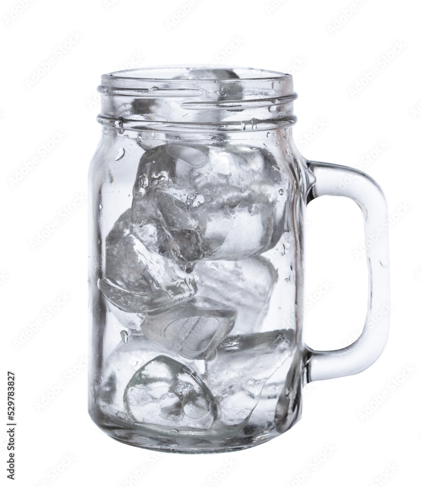 water ice in glass isolated on white background water ice in glass isolated on white background