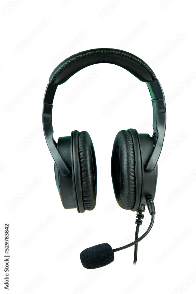 black headphone isolated on white backgroud black headphone isolated on white backgroud