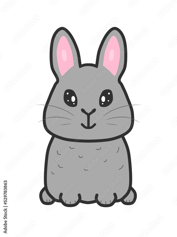 Clip art of cute black rabbit Clip art of cute black rabbit