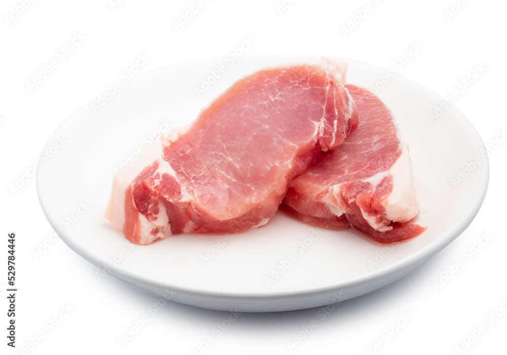 fresh pork isolated on white background fresh pork isolated on white background