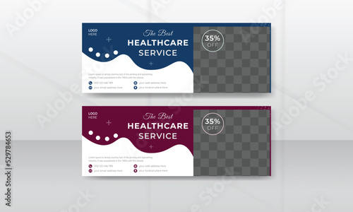 Health care and medical social media cover banner template hospital facebook cover