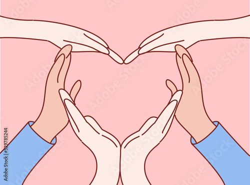 Hands of businessman partners making circle of fists as concept of motivating