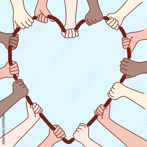 Hands of businessman partners making circle of fists as concept of motivating