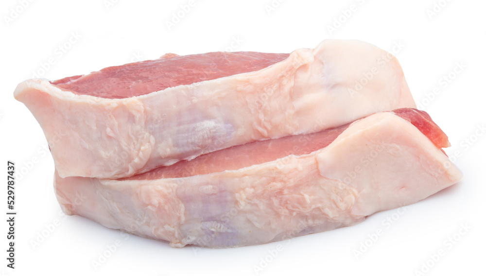 fresh pork isolated on white background fresh pork isolated on white background