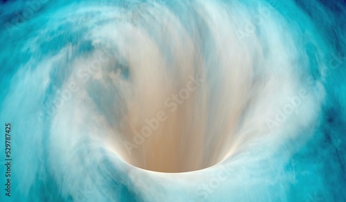 Fototapeta Naklejka Na Ścianę i Meble -  3D illustration tunnel or wormhole, Abstract speed tunnel warp in space, wormhole or black hole. Scene of overcoming the temporary space in cosmos. 3D rendering