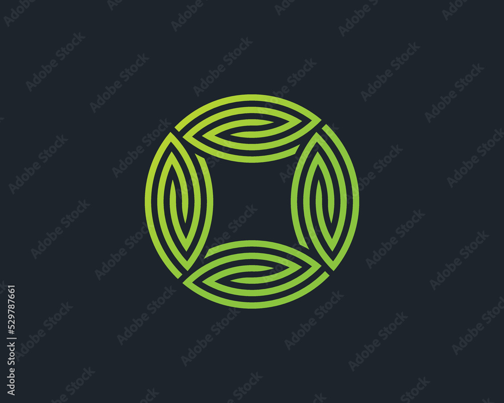 Leaf Circle Logo Concept icon sign symbol Design Element. Letter O, Round, Herbal, Natural Products, Cosmetics, Ecology, health Care, spa, yoga Logotype. Vector illustration template Leaf Circle Logo Concept icon sign symbol Design Element. Letter O, Round, Herbal, Natural Products, Cosmetics, Ecology, health Care, spa, yoga Logotype. Vector illustration template