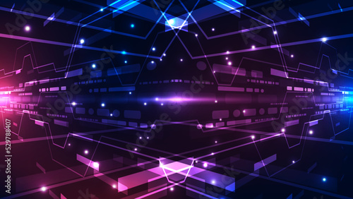 Abstract futuristic digital technology background. Illustration Vector