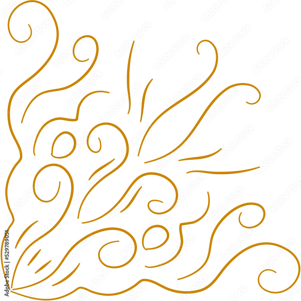 Swirl Side Corner Border Decoration Swirl Side Corner Border Decoration