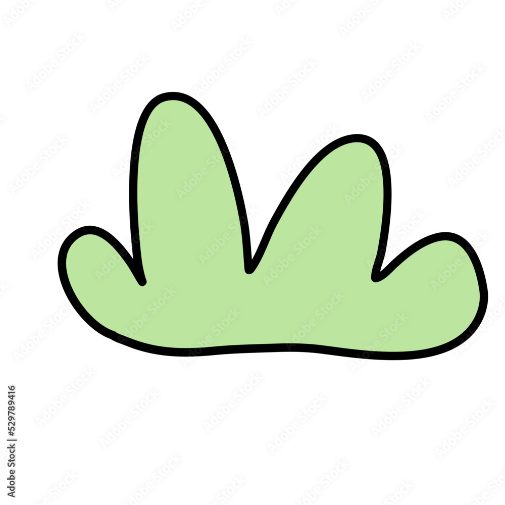 Kids drawing grass bush garden park decoration Kids drawing grass bush garden park decoration