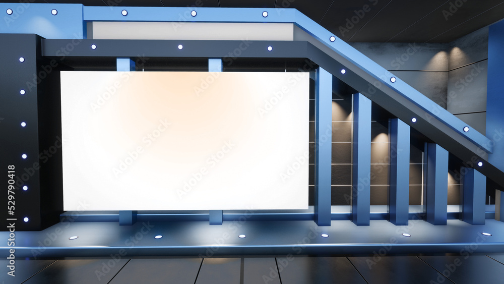 3D Virtual TV Studio News, Backdrop For TV Shows .TV On Wall.3D Virtual News Studio Background,3d illustration 3D Virtual TV Studio News, Backdrop For TV Shows .TV On Wall.3D Virtual News Studio Background,3d illustration