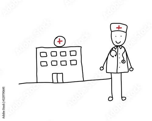 Krankenhaus und Ärztepersonal