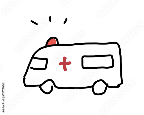 krankenwagen auf Fahrt mit notfall