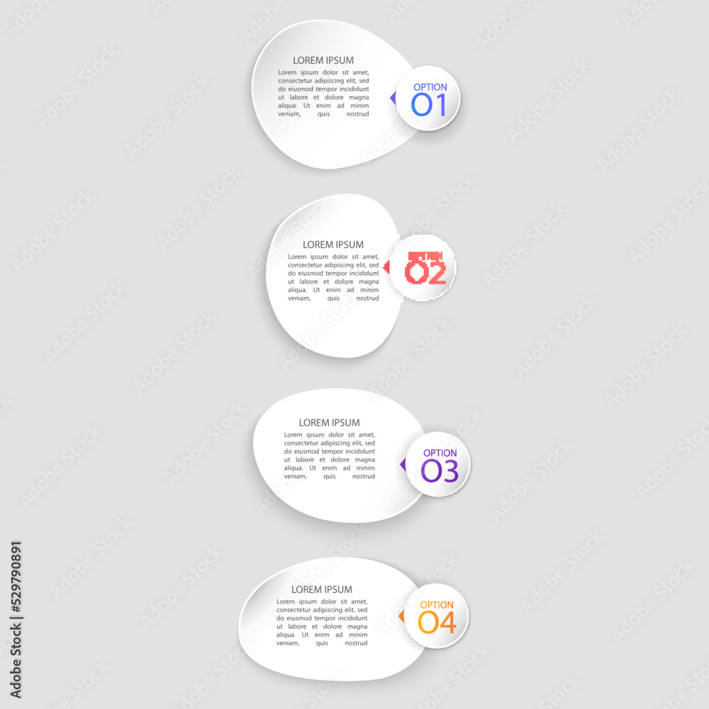 Infographic design business template with icons and 4 options or steps. Can be used for process diagram presentations workflow layout or banner