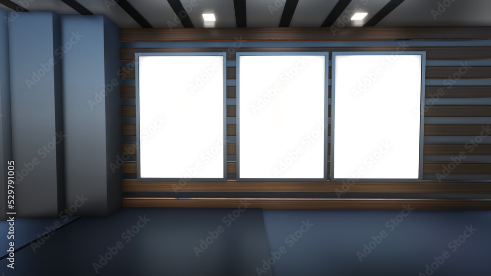 3D Virtual TV Studio News, Backdrop For TV Shows .TV On Wall.3D Virtual News Studio Background,3d illustration 3D Virtual TV Studio News, Backdrop For TV Shows .TV On Wall.3D Virtual News Studio Background,3d illustration