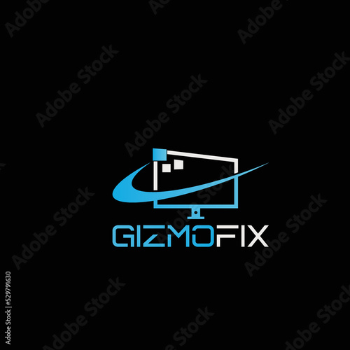 N Letter Tech Or Technology Logo Design Template