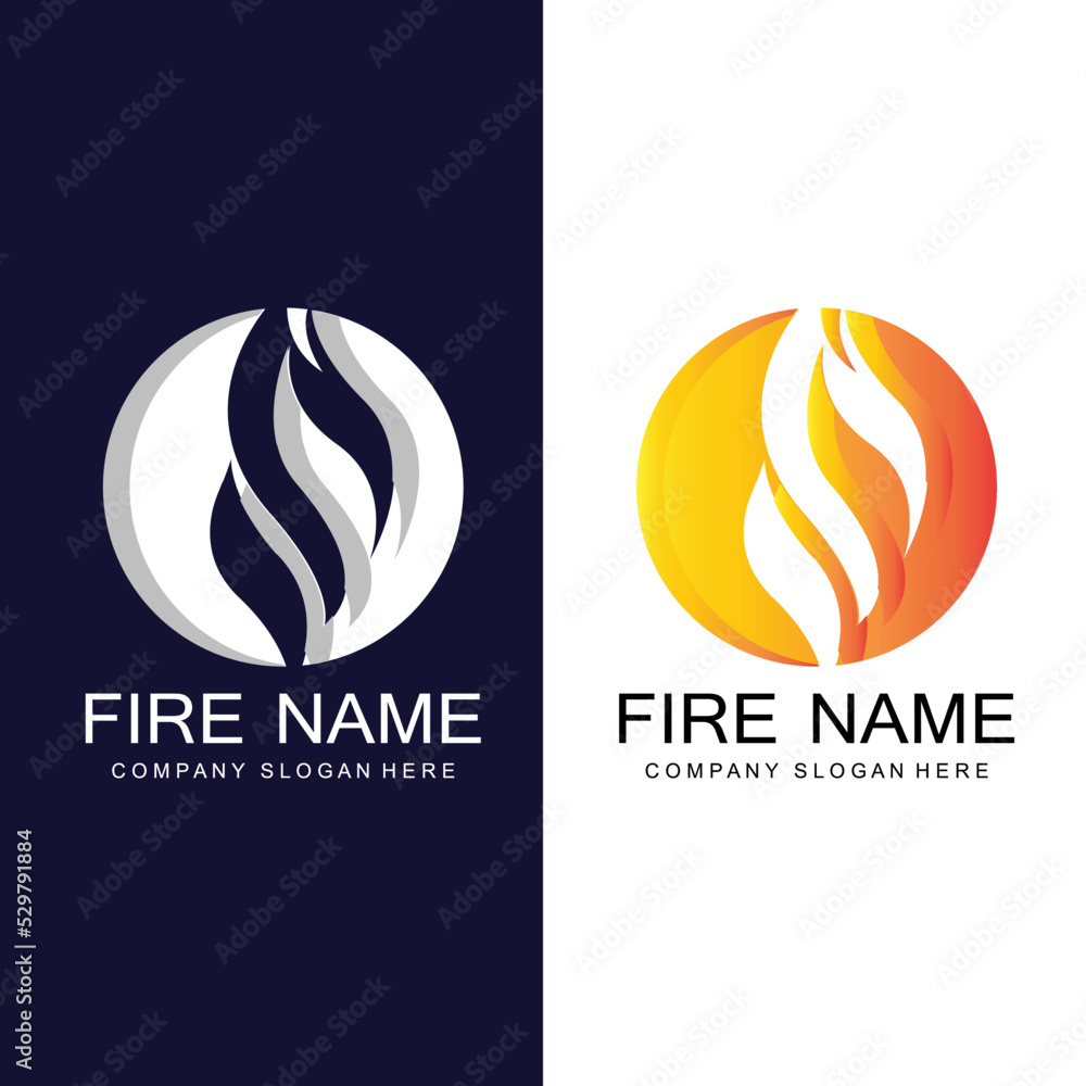 red smoldering fire icon vector logo, classic retro design red smoldering fire icon vector logo, classic retro design