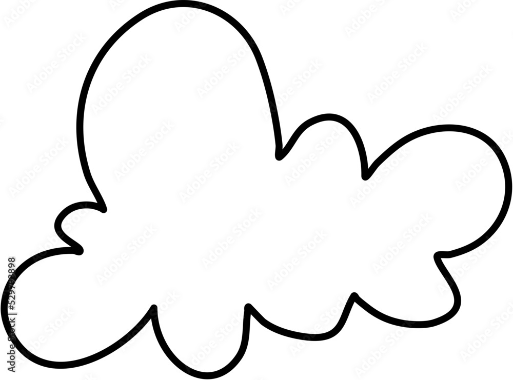 Cute Cloud Line Doodle Cute Cloud Line Doodle