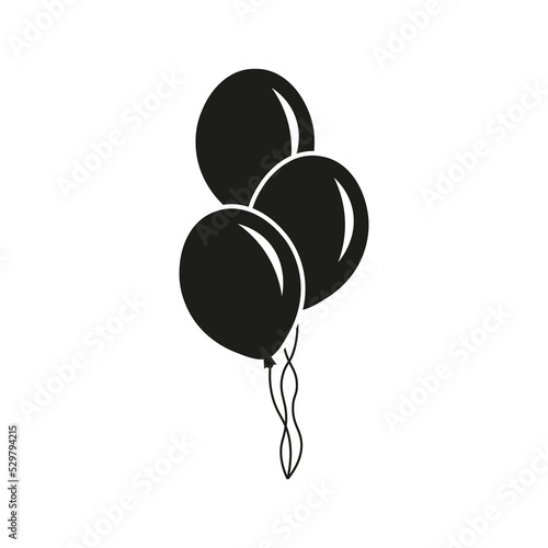 Balloons icon. Vector. Flat design.