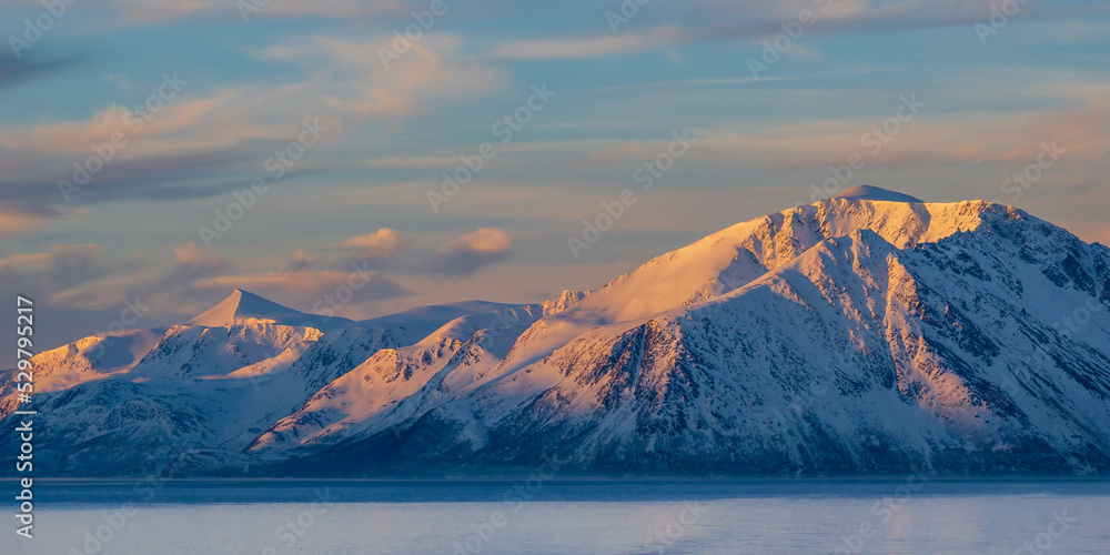 Mountain range in the Norwegian Fjords