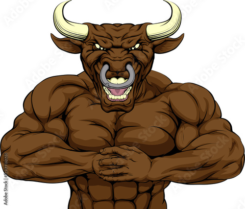 Bring it bull mascot photo