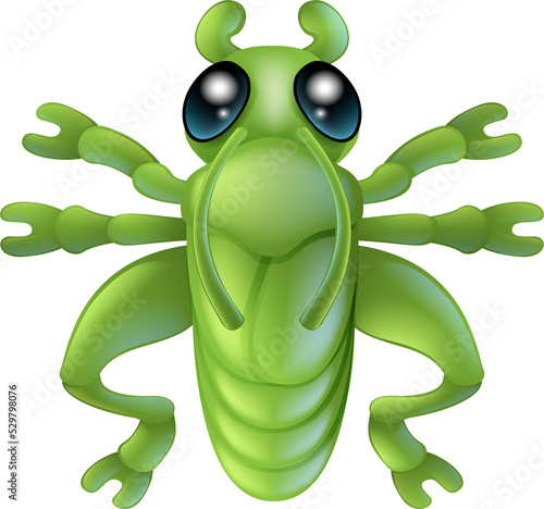 Cartoon grasshopper insect bug photo