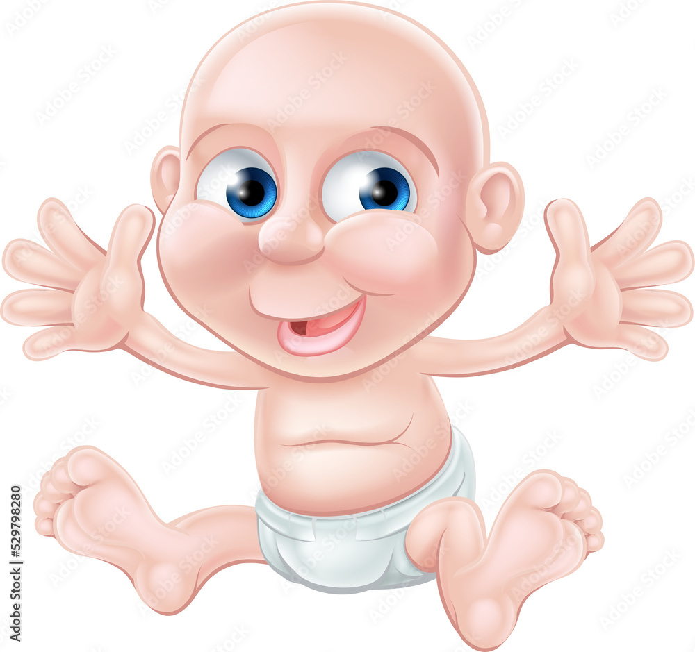 Happy cartoon baby Happy cartoon baby