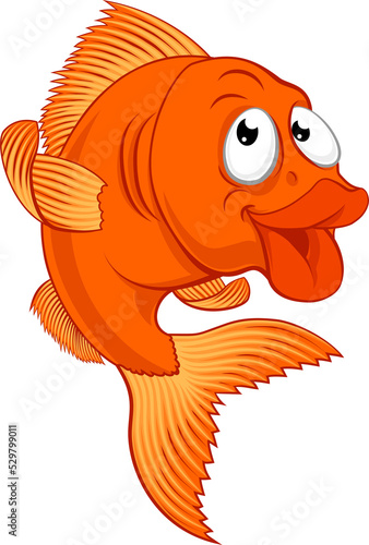 Cartoon Gold Fish or Gold F...
