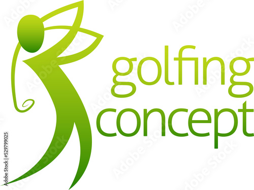 Abstract golfer