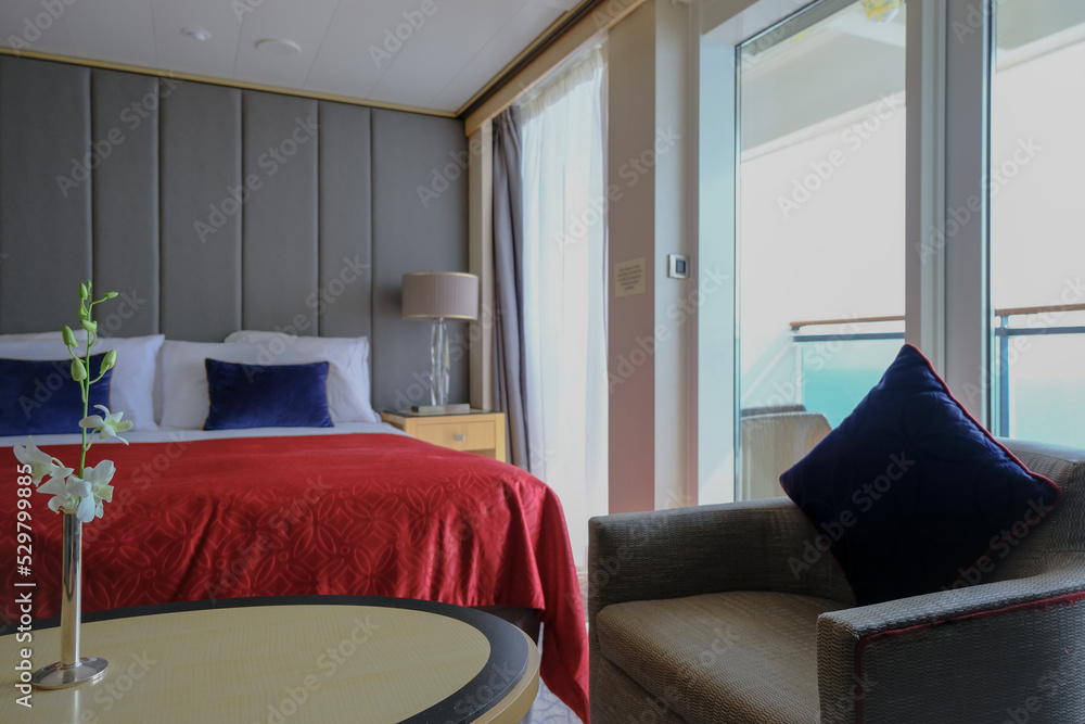 Luxurious ocean view or oceanview or outside balcony veranda cabin ...