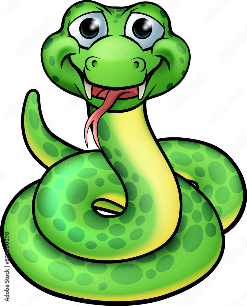 Friendly Cartoon Snake Friendly Cartoon Snake