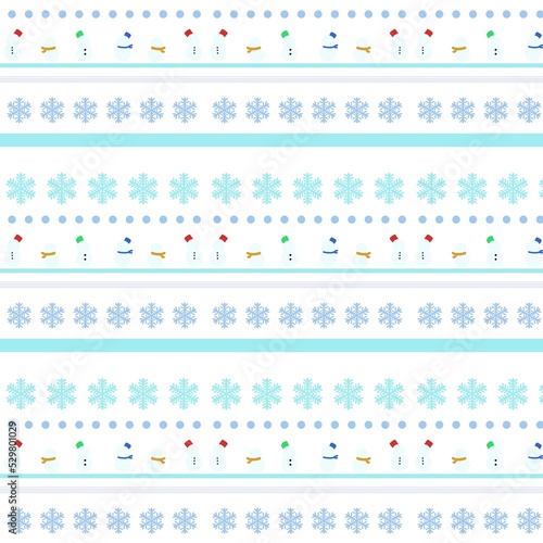ミニ雪だるまの壁紙　ライトブルー