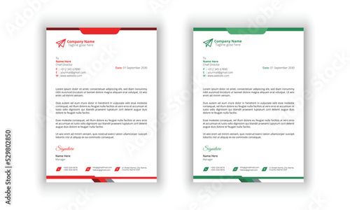 Corporate related business letterhead design template with red and green color.
creative modern letter head design template for your project.
letterhead, corporate letterhead, letter head